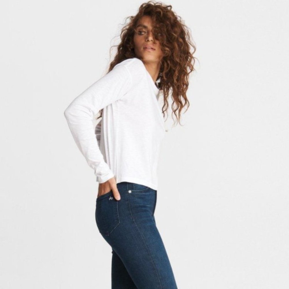 NWT! AUTHENTIC LUXURY rag & bone The Slub Cropped Long Sleeve
